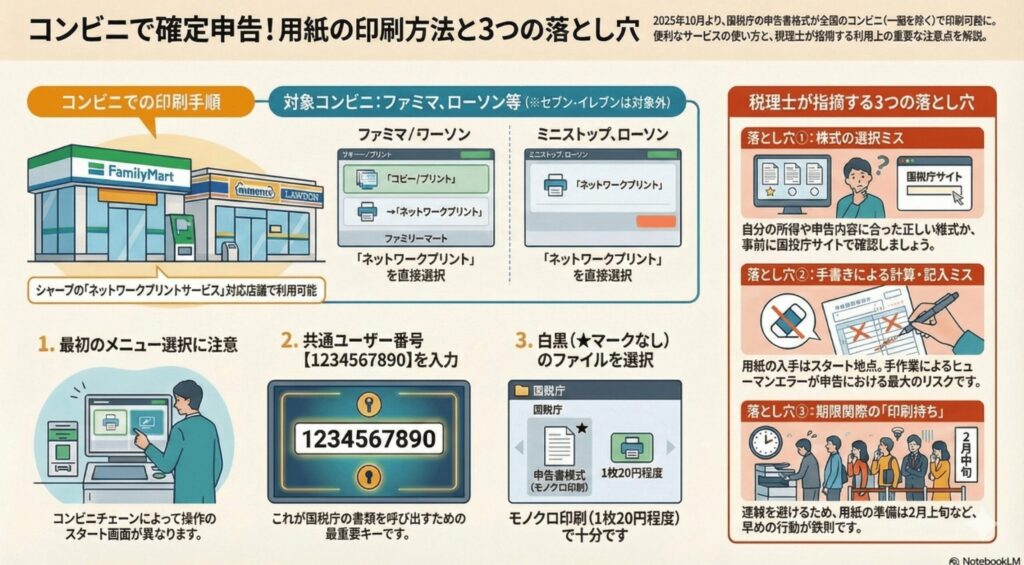 税理士監修】確定申告の用紙はコンビニで印刷OK！ファミマ・ローソンで